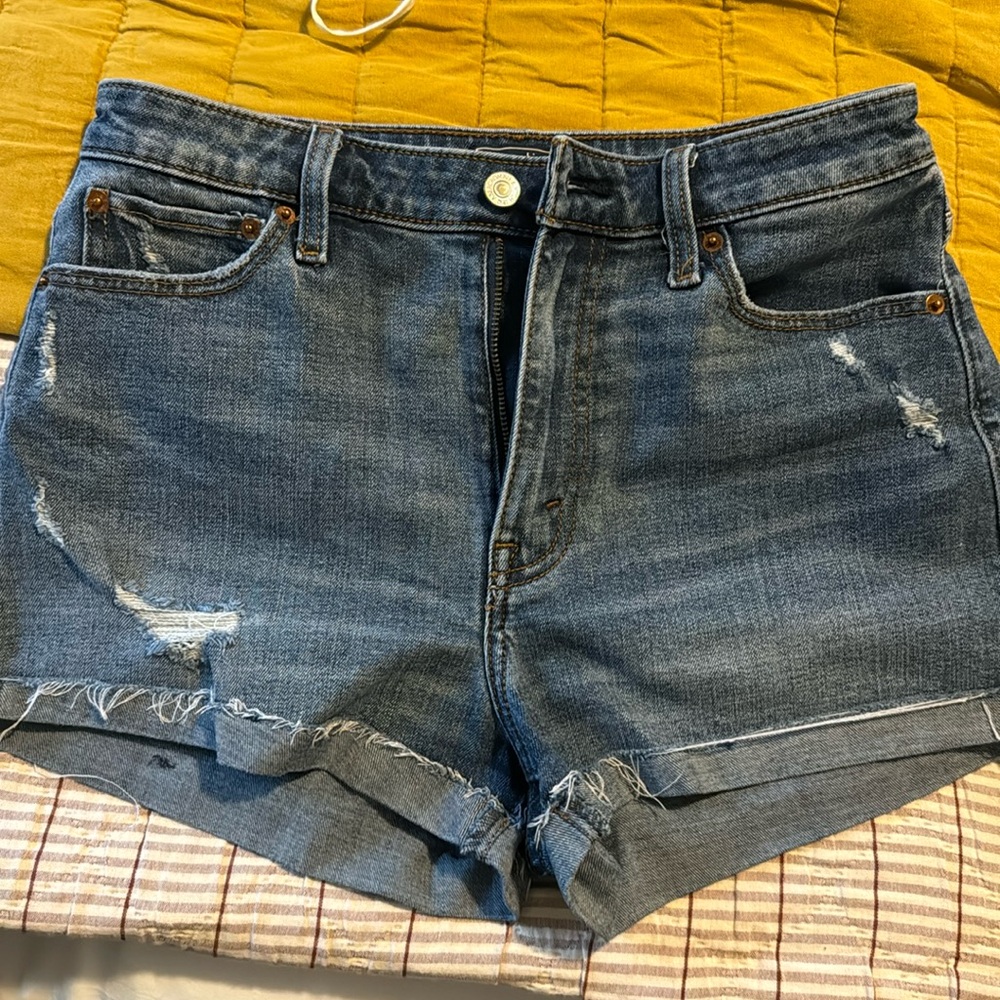 Abercrombie & Fitch High Rise Denim Shorts, size 27/4